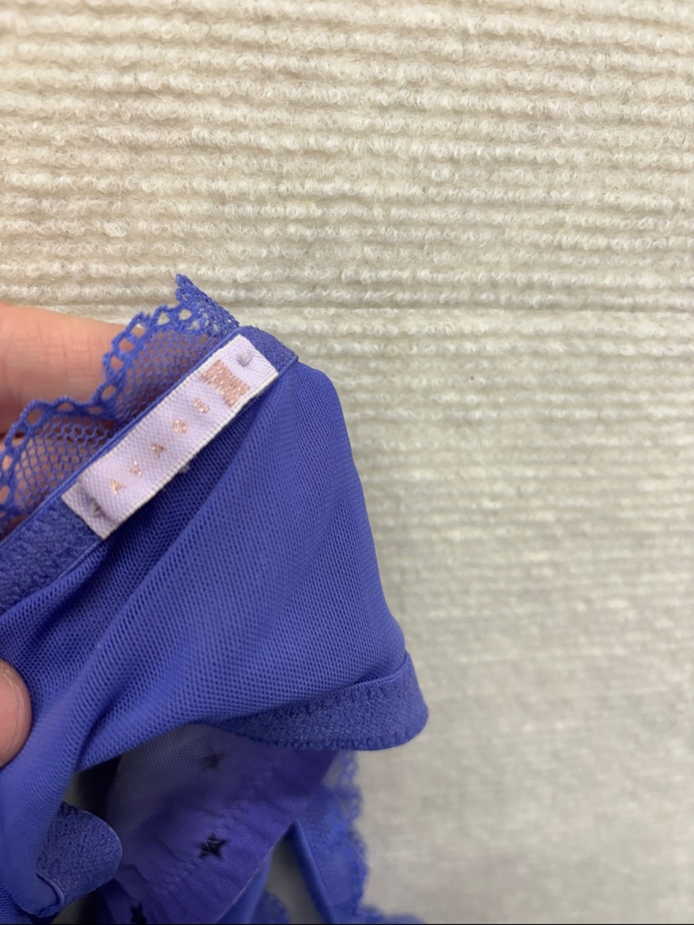 Savage | Purple Ombre Lace-Trim Wireless Bra - Picture 4 of 4